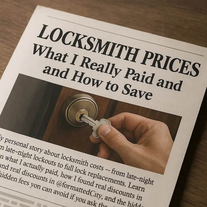 Locksmith unlocking a front door